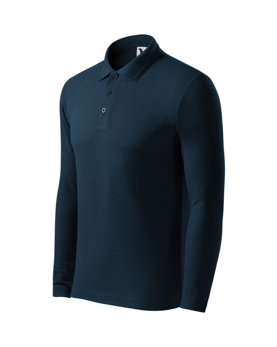 ESHOP - Pánská polokošile PIQUE POLO LS 221 - S-XXL - námořní modrá