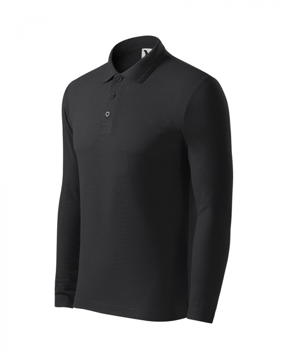 ESHOP - Pánská polokošile PIQUE POLO LS 221 - S-XXL - ebony gray