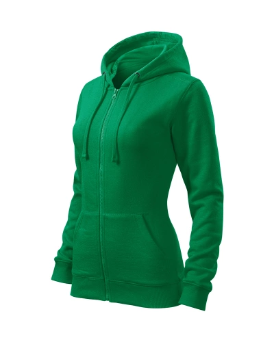Dámská mikina TRENDY ZIPPER - středně zelený