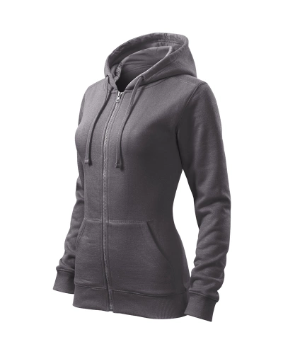 Dámská mikina TRENDY ZIPPER - ocelově šedá