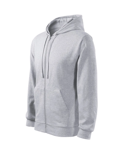 Pánská mikina TRENDY ZIPPER - světle šedý melír