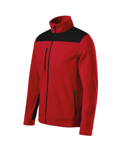 Mikina fleece unisex EFFECT- červená