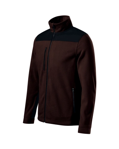 Mikina fleece unisex EFFECT- kávová