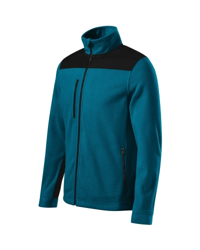 Mikina fleece unisex EFFECT- petrolejová