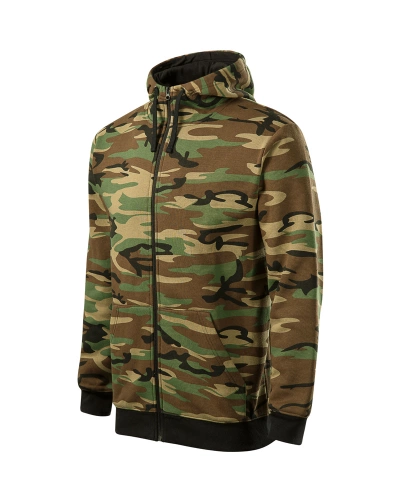 Mikina pánská Camo Zipper - camouflage brown