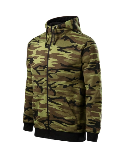 Mikina pánská Camo Zipper - camouflage green