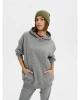 Mikina unisex CHILL - tmavě šedý melír