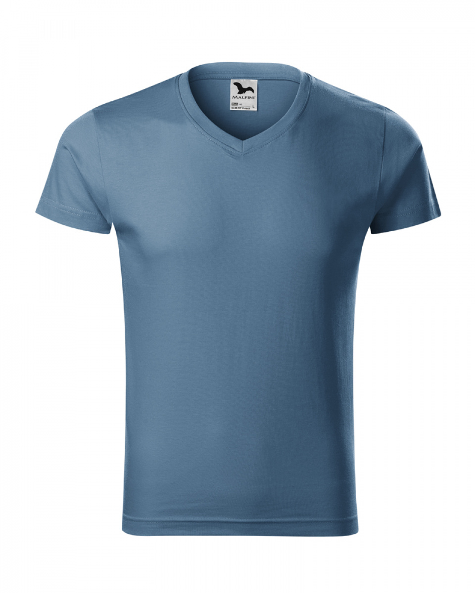 ESHOP - Tričko Slim Fit V-neck pánské 146 - S-XXL - denim - thumb (1)