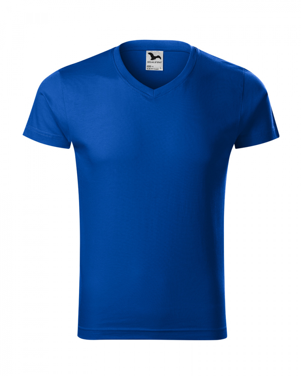 ESHOP - Tričko Slim Fit V-neck pánské 146 - S-XXL - královská modrá - thumb (1)