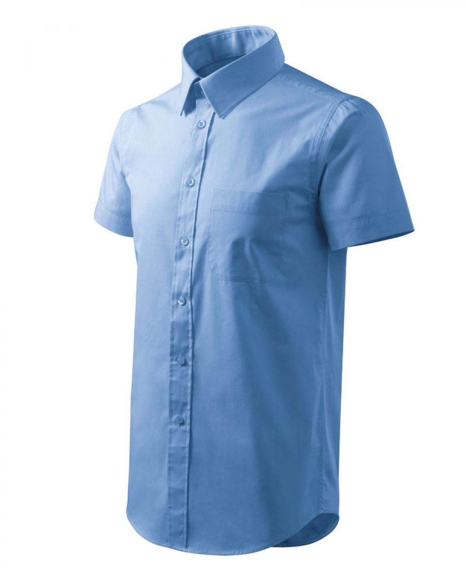 Levně ESHOP - Košile pánská Shirt short sleeve 207 - nebesky modrá
