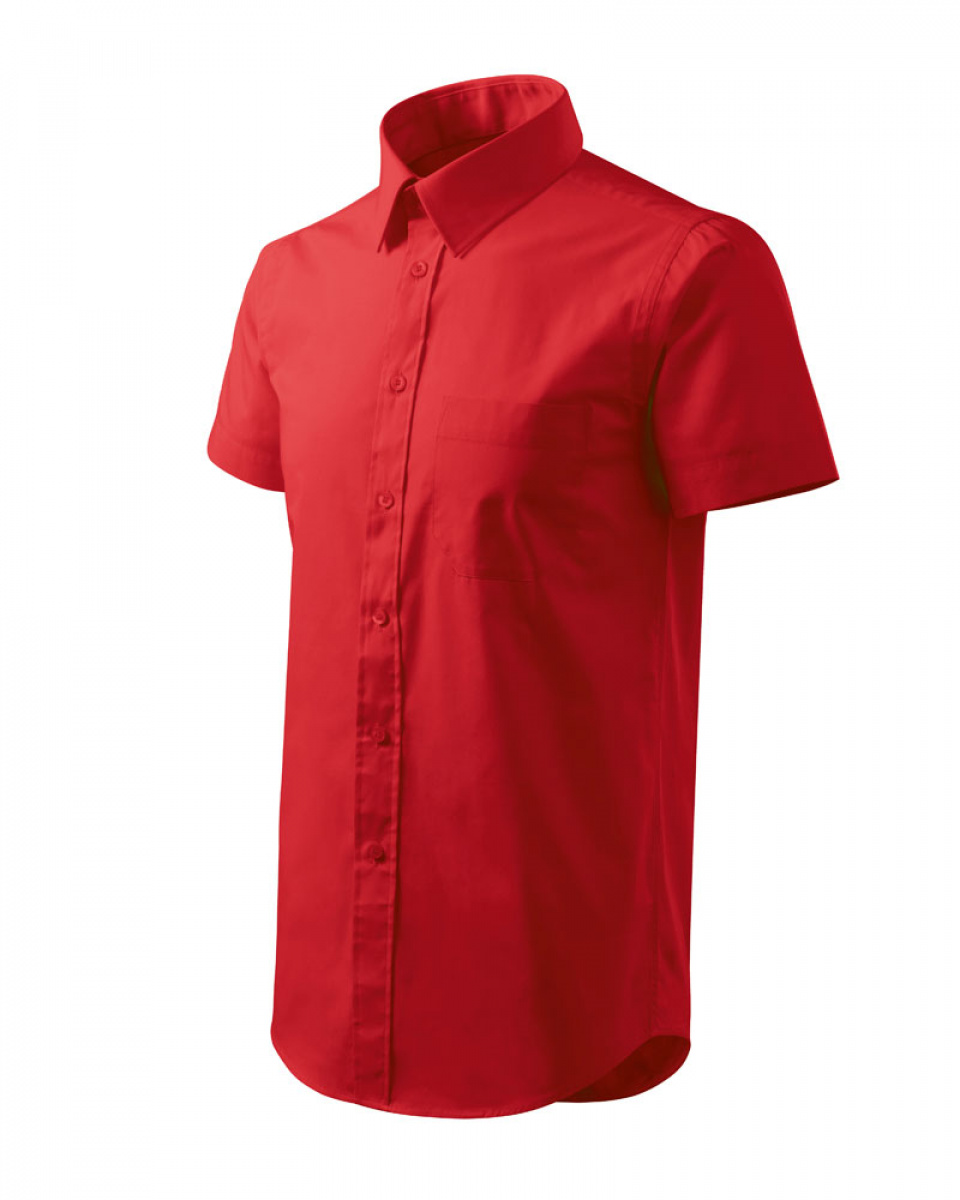 Levně ESHOP - Košile pánská Shirt short sleeve 207 - červená