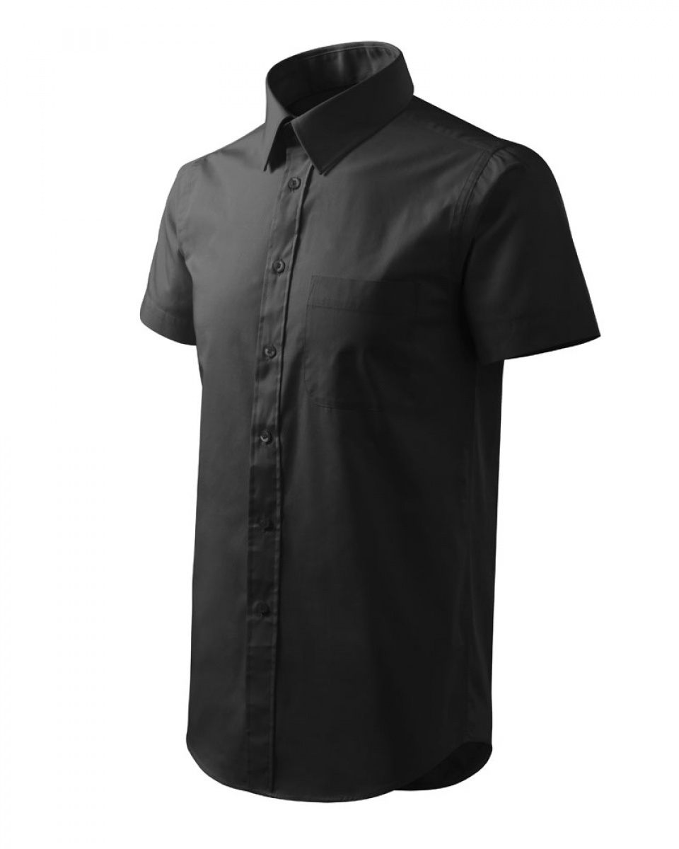 Levně ESHOP - Košile pánská Shirt short sleeve 207 - černá