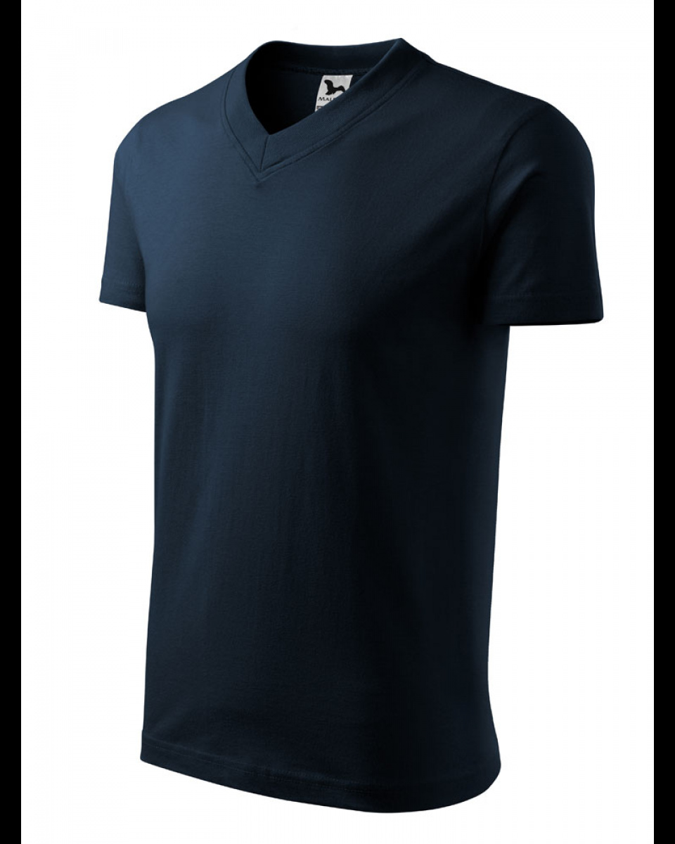 Unisexové tričko V-NECK - Námořní modrá