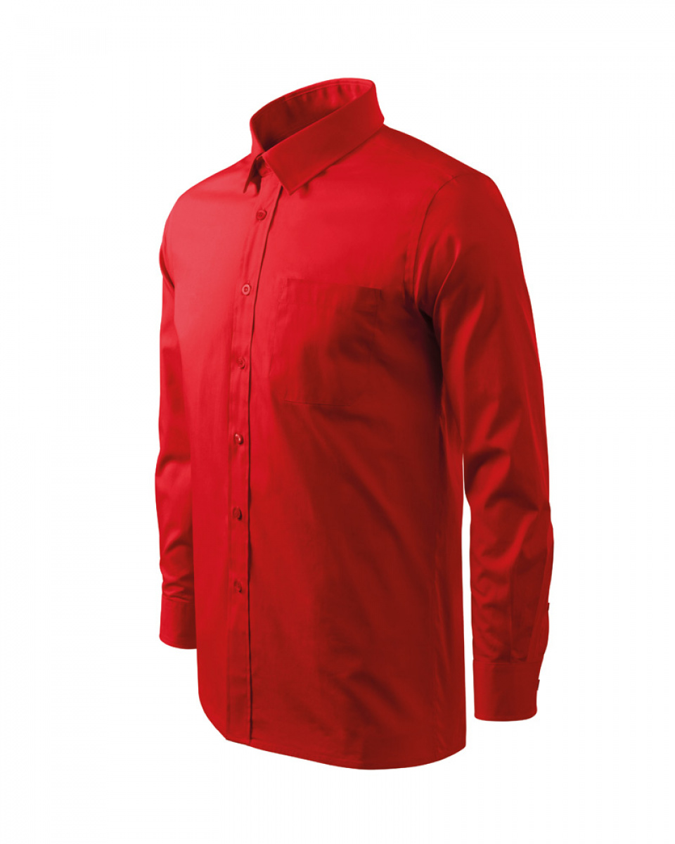 Levně ESHOP - Košile pánská Shirt Long Sleeve 209 - červená