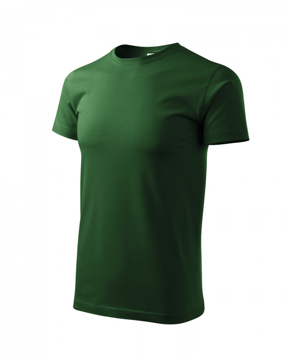 Levně ESHOP - Tričko HEAVY NEW 137 - lahvově zelená