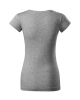 Triko dámské FIT V-NECK 162, tmavě šedý melír