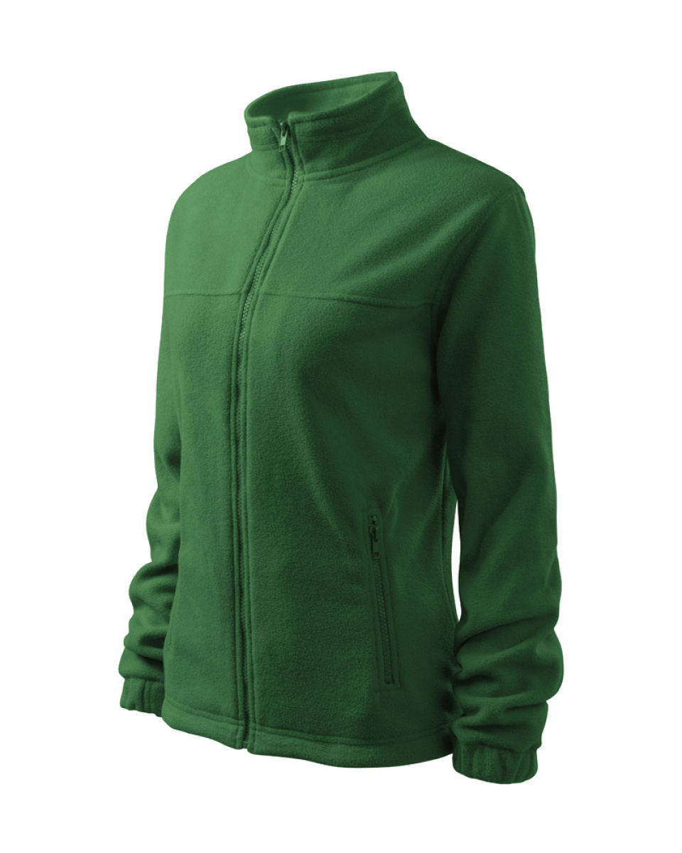 Levně Mikina dámská fleece Jacket 504 - XS-XXL - lahvově zelená